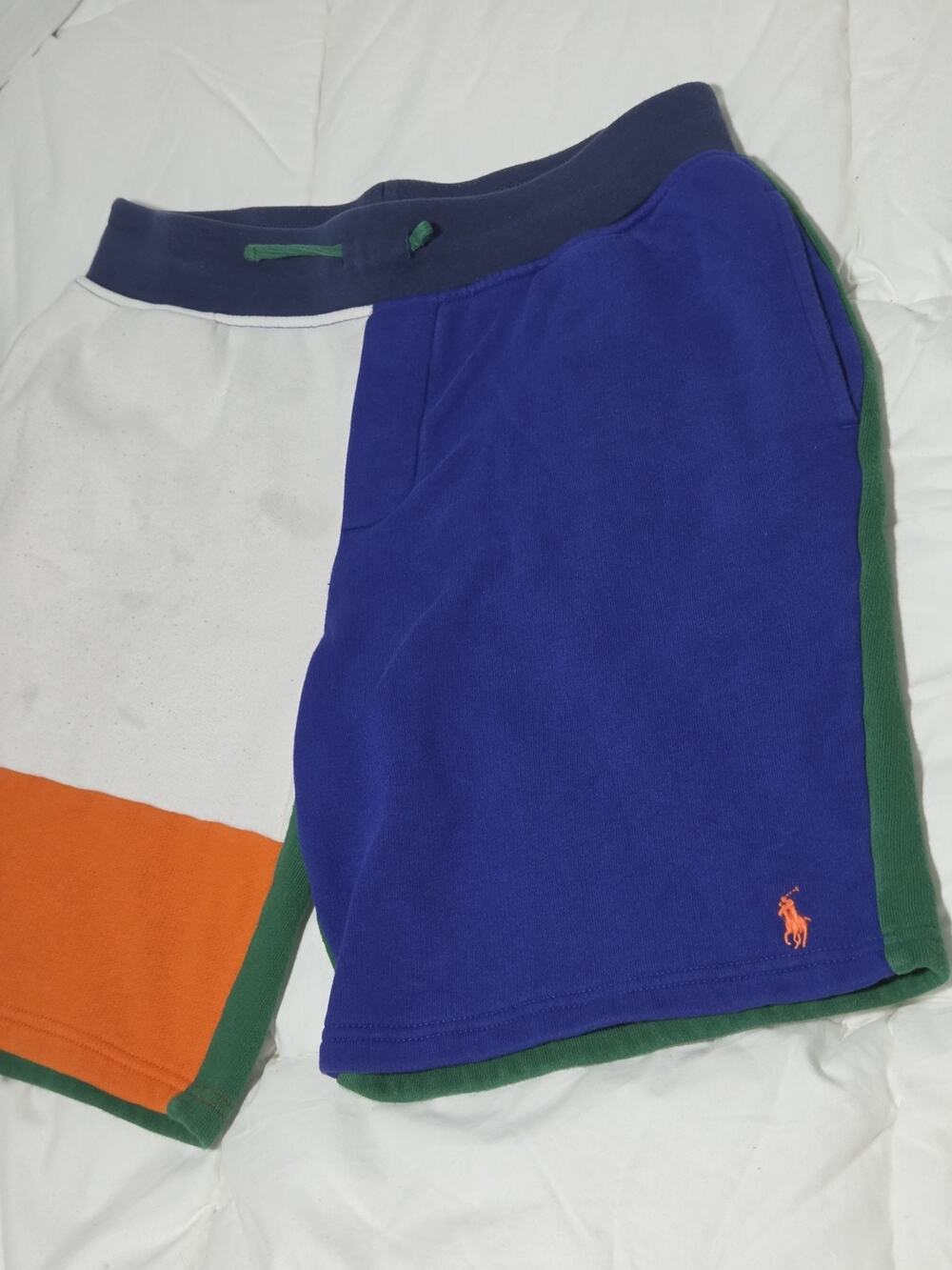 Polo Ralph Lauren Big Boys L Colorblock Fleece Shorts Retro Y2k Pockets